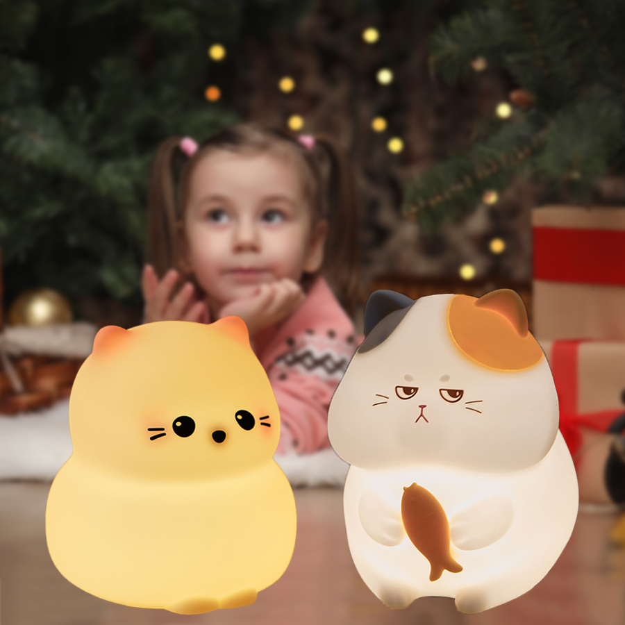 Baby Nursery Table Lamp - かわいいキティ Led ナイトライト充電式シリコーン猫テーブルランプ幼児キッズルーム寝室ベビー保育園ランプ誕生日プレゼント