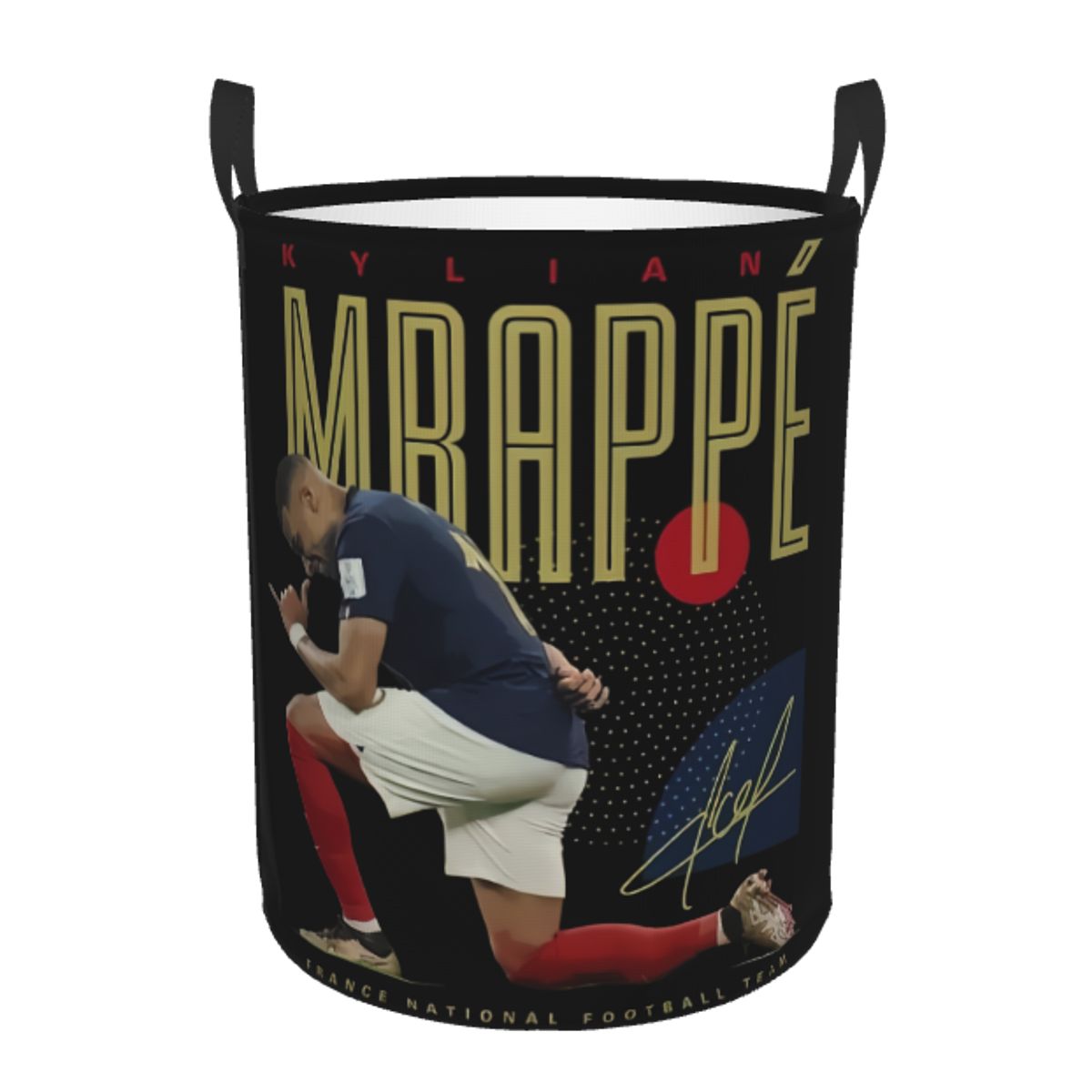 Laundry Hamper Nursery - MBappe kmフットボールサッカースターランドリーバスケット、折りたたみ式、物理文化、衣類のおもちゃ、バスケット、保育園用の収納ビン