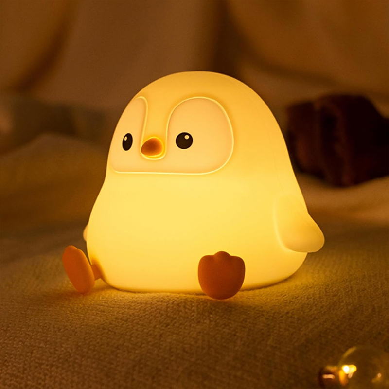 Baby Nursery Table Lamp - かわいいペンギンナイトライトシリコン保育園用睡眠ランプタッチコントロールナイトライトUSB充電式テーブルランプ赤ちゃん子供用