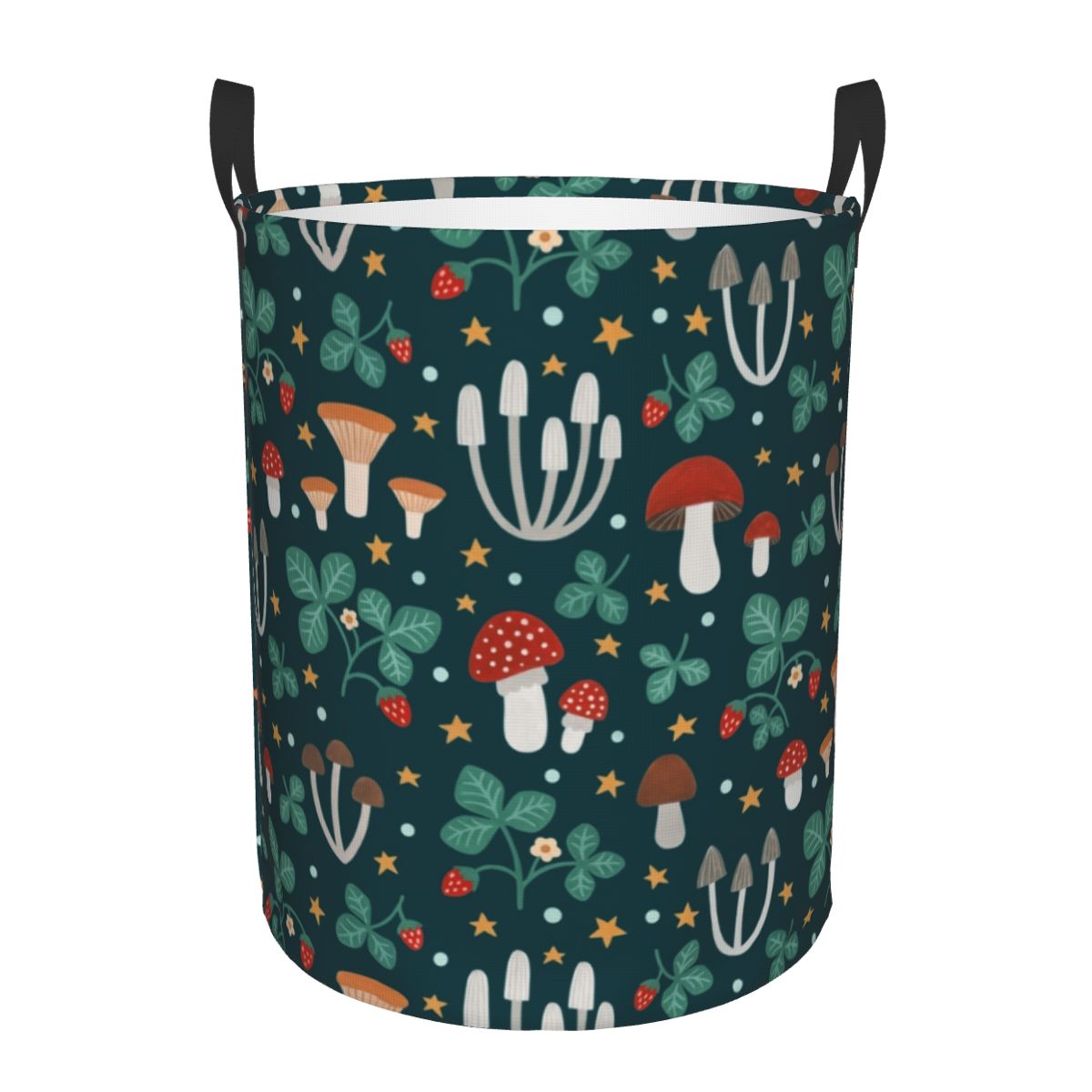 Laundry Hamper Nursery - 折りたたみ式の魔法の森のランドリーバスケット、キノコの漫画の赤ちゃんのハンッパー、保育園のおもちゃのオーガナイザー、収納小銭入れ