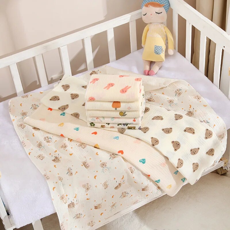 Baby Nursery Essentials - ベビー受信ブランケット新生児綿モスリンおくるみブランケット寝具幼児バスタオルベビーアイテム母子供