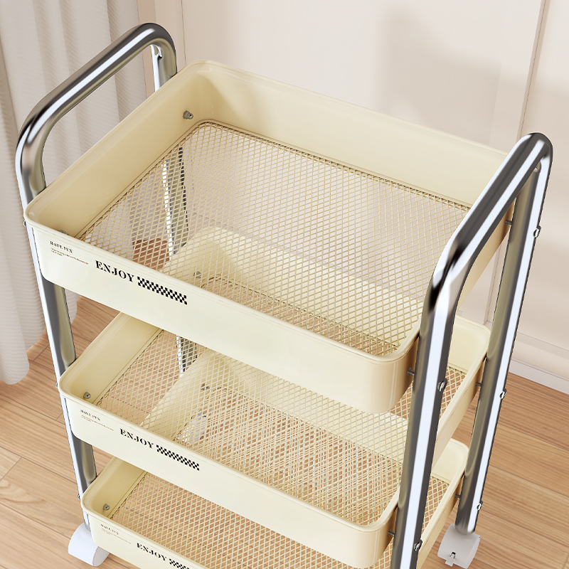 Baby Bookshelf Small - 多機能ローリングカート収納オーガナイザー、リビングルーム、ベビーバスルーム、スナック、本、モバイルシェルフ用