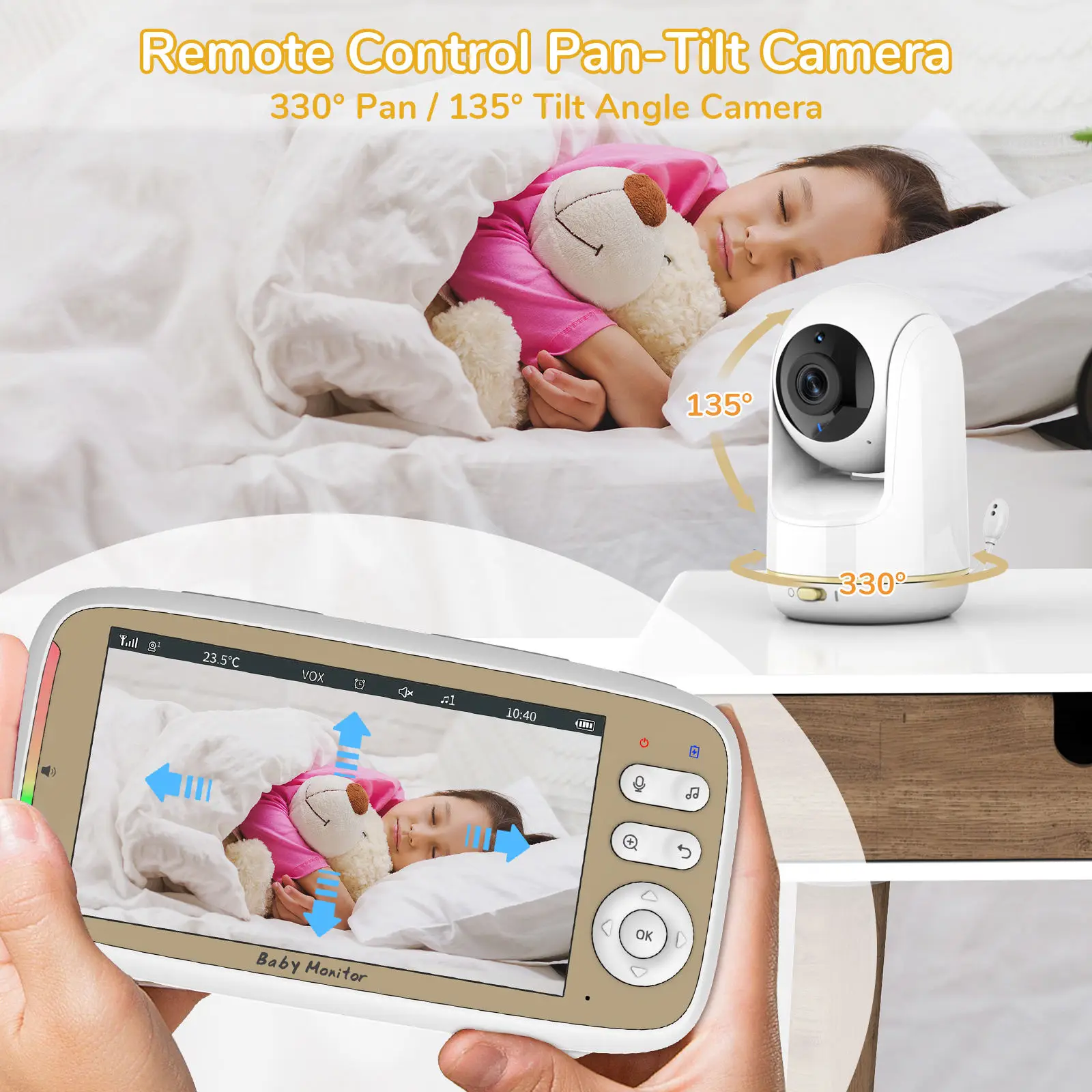 2pcs ズームレンズのカメラ、対面音声、HD 720P の - Wearable Baby Monitor のレビューと価格