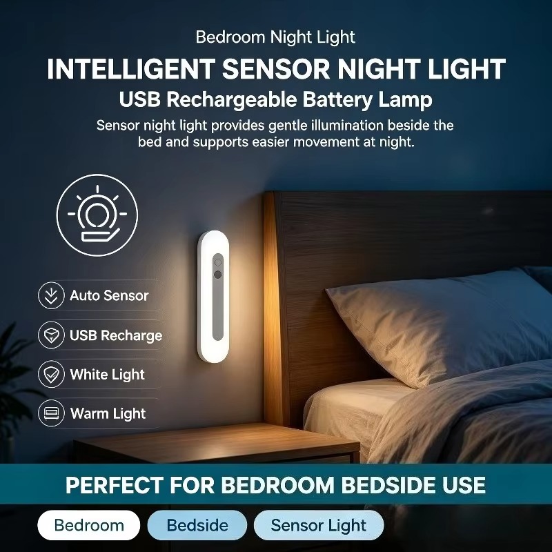 スマートセンサー搭載のナイトライト。壁掛け式で、暖色系の柔ら - Baby Nursery Table Lamp のレビューと価格