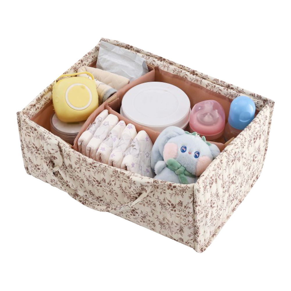 花柄の保育園用収納バスケット、取り外し可能な仕切り付き、おむ - Baby Nursery Essentials のレビューと価格