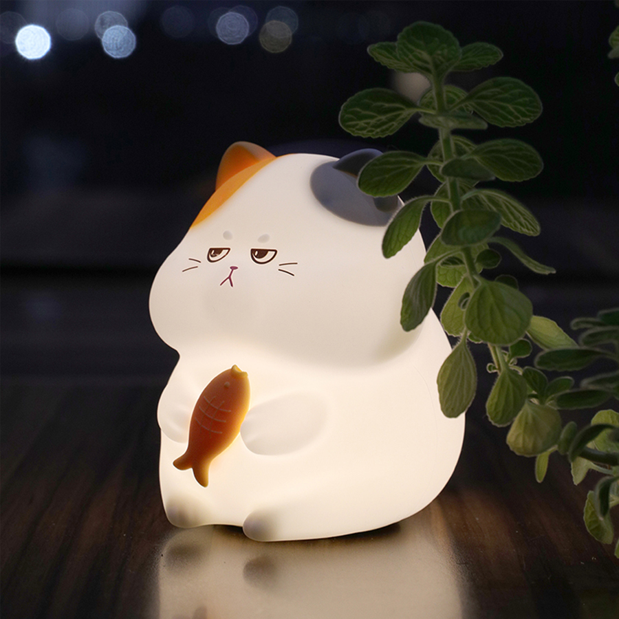 かわいいキティ Led ナイトライト充電式シリコーン猫テーブ - Baby Nursery Table Lamp のレビューと価格