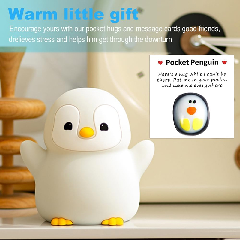 新しいペンギンナイトライトシリコン保育園用睡眠ランプタッチコ - Baby Nursery Table Lamp のレビューと価格
