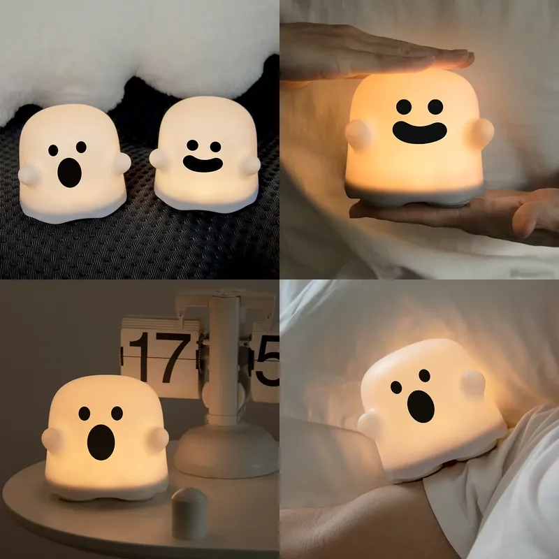 クリエイティブで可愛いゴーストナイトライト USB充電式 タ - Baby Nursery Table Lamp のレビューと価格