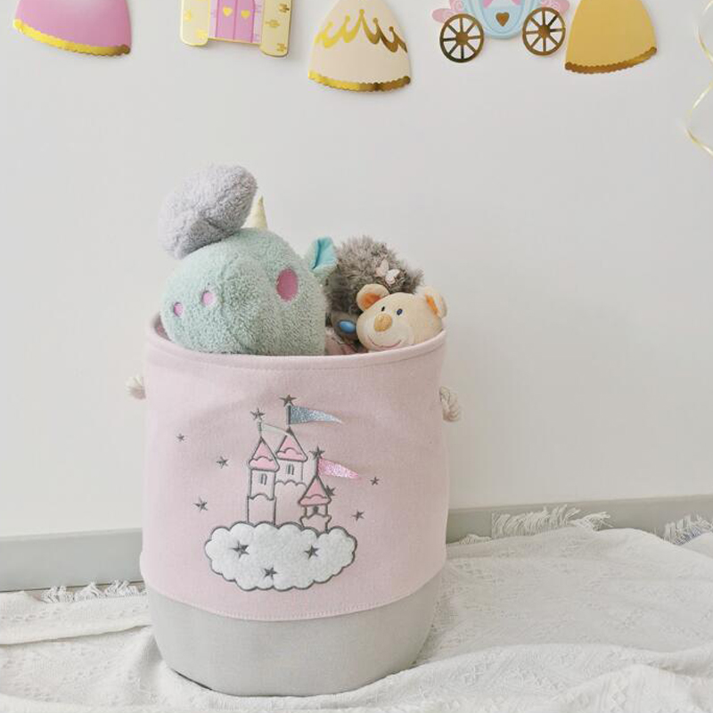 大型ピンクランドリーバスケット子供のおもちゃ収納バスケットハ - Laundry Hamper Nursery のレビューと価格