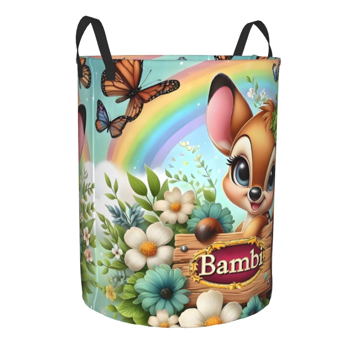 漫画映画バンビランドリーハンパー大型衣類収納バスケットアニメ - Laundry Hamper Nursery のレビューと価格