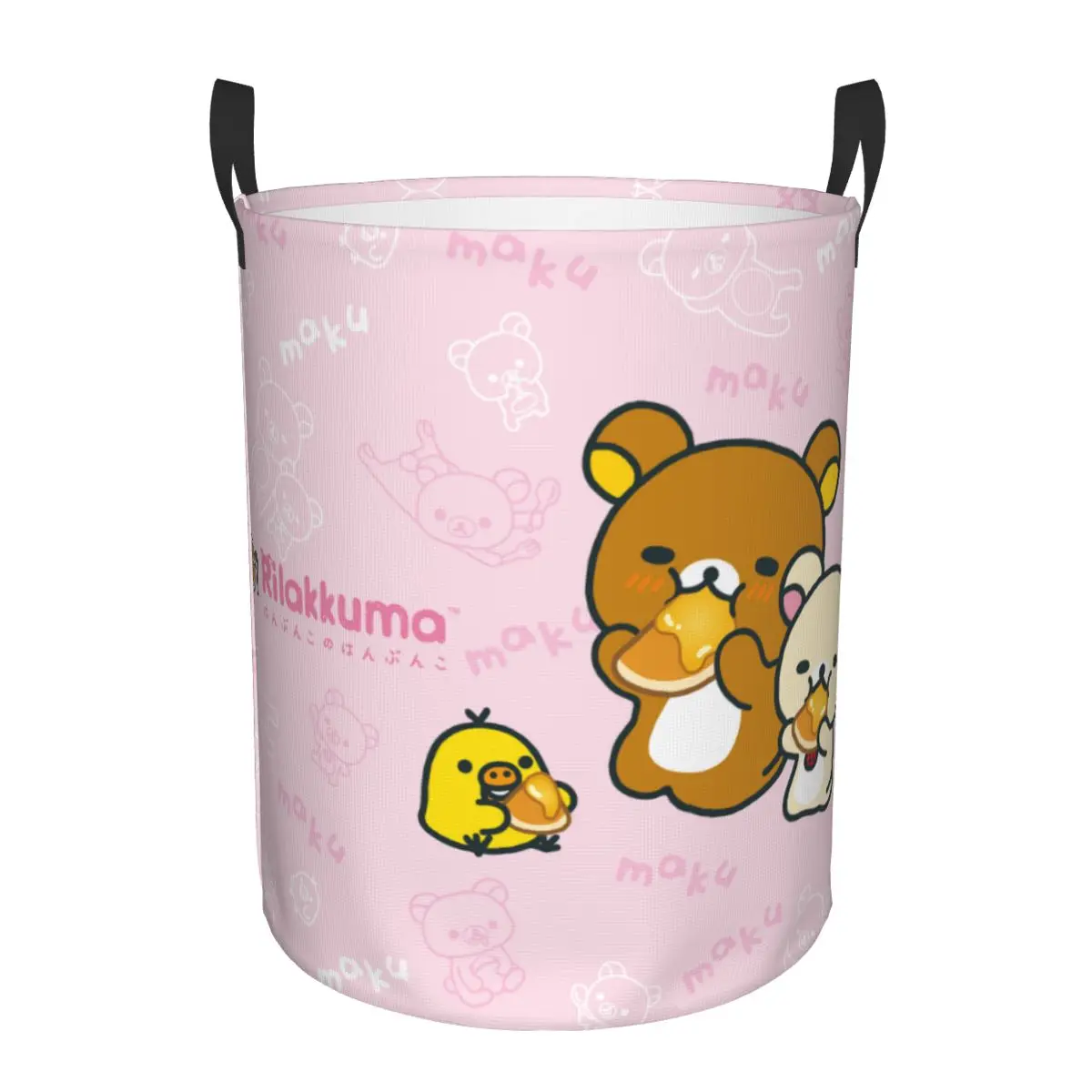 かわいい漫画リラックマクマランドリーバスケット折りたたみおも - Laundry Hamper Nursery のレビューと価格