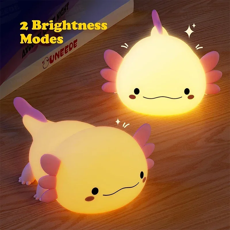 かわいいアホロートルナイトライトシリコン保育園睡眠ランプタッ - Baby Nursery Table Lamp のレビューと価格