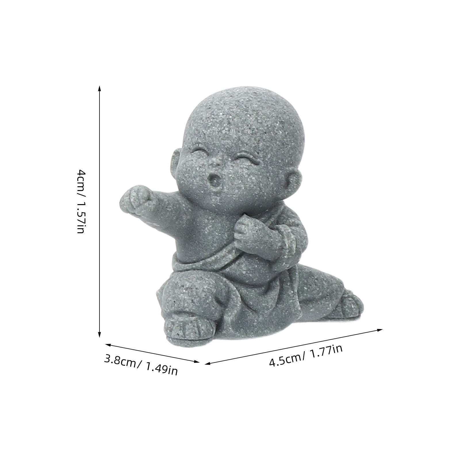 4個入り、風水の砂岩製ベビーブッダ像、カンフー僧侶の彫刻、卓 - Baby Bookshelf Small のレビューと価格