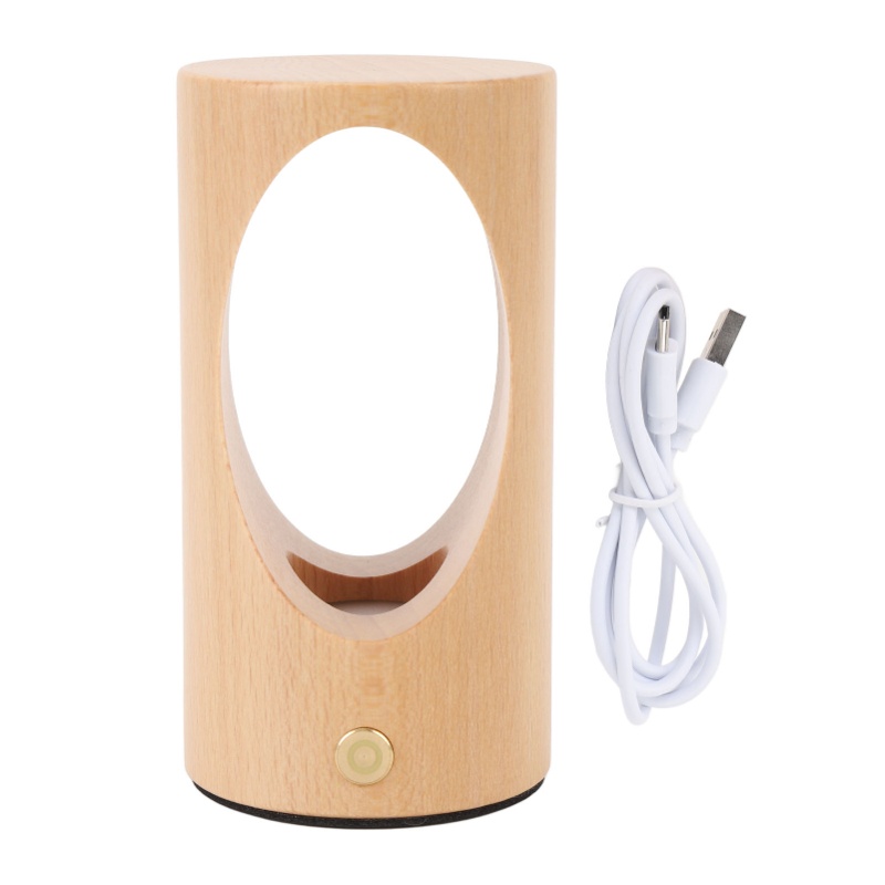 ベビーナイトライト充電式 LED ベッドサイド調光可能な木製 - Baby Nursery Table Lamp のレビューと価格