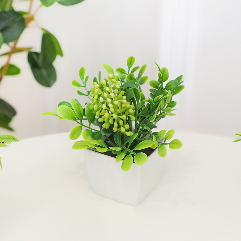 造花の小さな鉢植えは、家の装飾、オフィス、窓辺や本棚の装飾に - Baby Bookshelf Small のレビューと価格