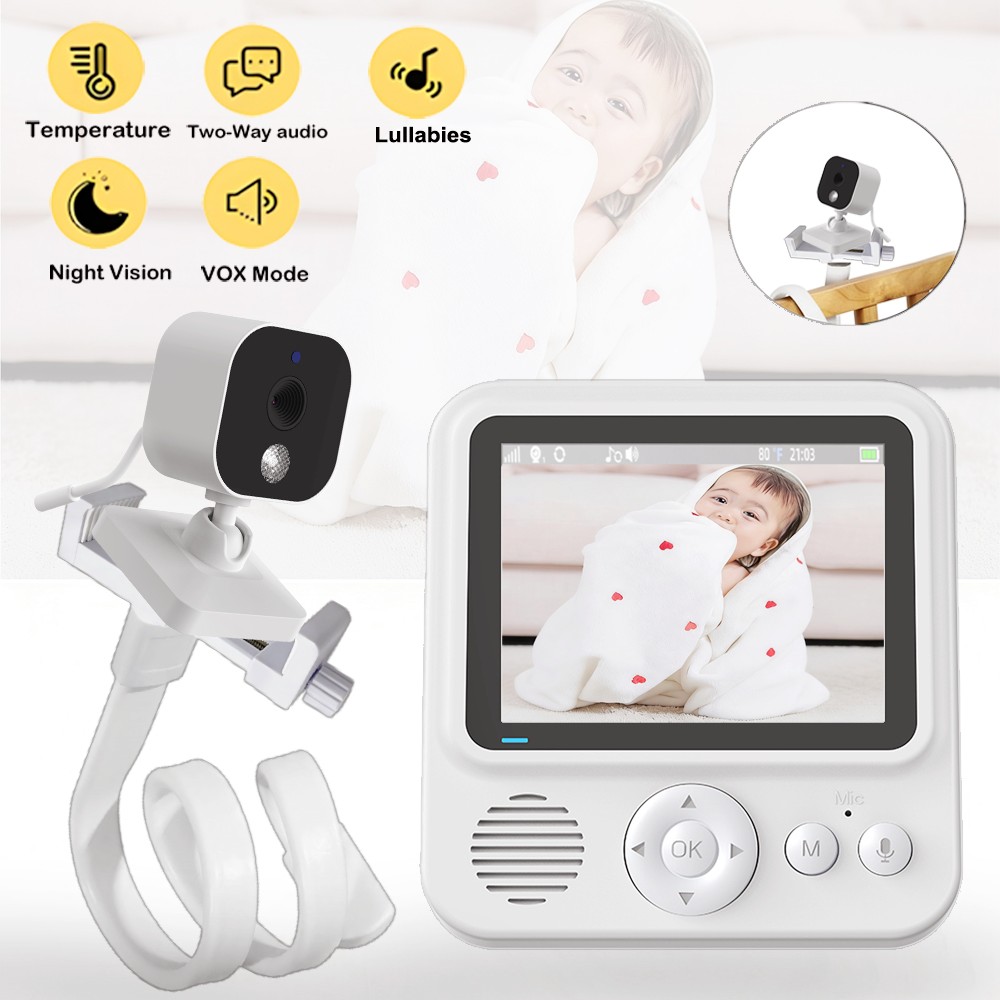 2.8インチビデオベビーモニター、ワイヤレス、親子間双方向通 - Wearable Baby Monitor のレビューと価格