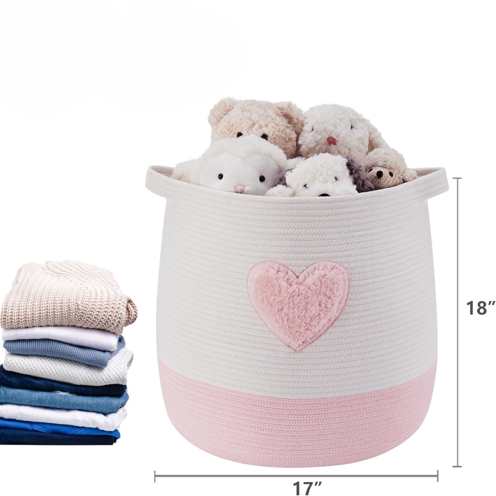 ピンクのランドリーバスケット、子供用女の子用ブランケットバス - Laundry Hamper Nursery のレビューと価格