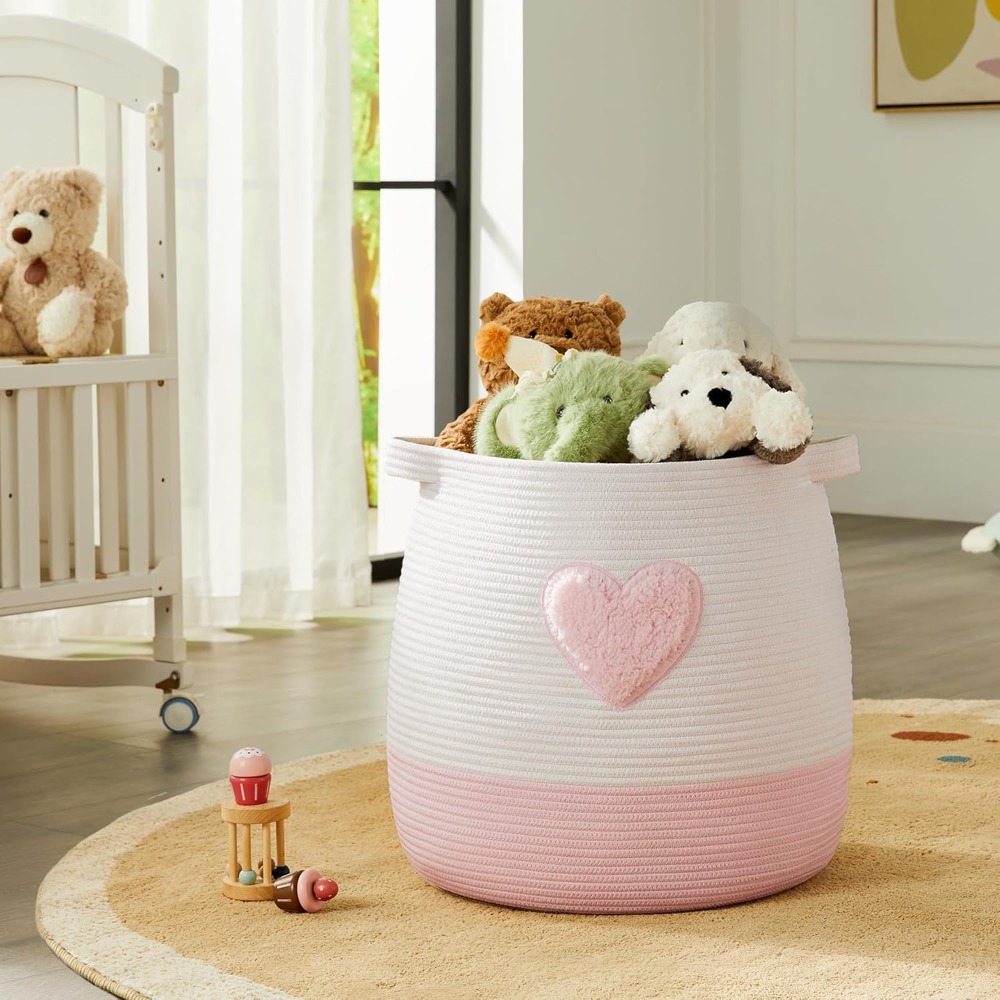 ピンクのランドリーバスケット、子供用女の子用ブランケットバス - Laundry Hamper Nursery のレビューと価格