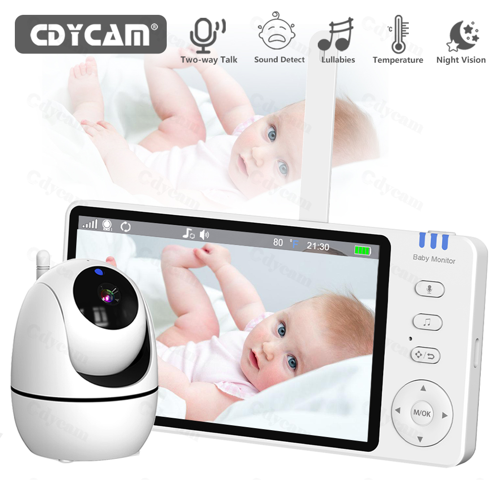 カメラと音声付きビデオベビーモニター、5インチディスプレイベ - Wearable Baby Monitor のレビューと価格