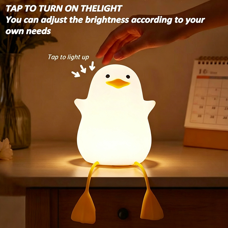 LEDアニマルナイトライト かわいいアヒル型 調光可能 シリ - Baby Nursery Table Lamp のレビューと価格