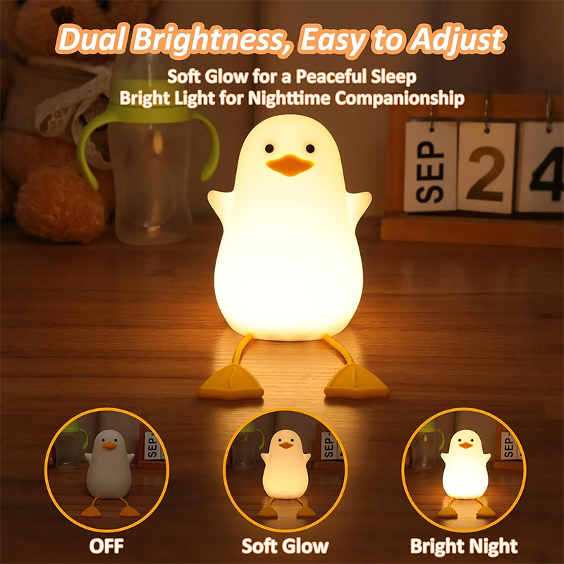 LEDアニマルナイトライト かわいいアヒル型 調光可能 シリ - Baby Nursery Table Lamp のレビューと価格