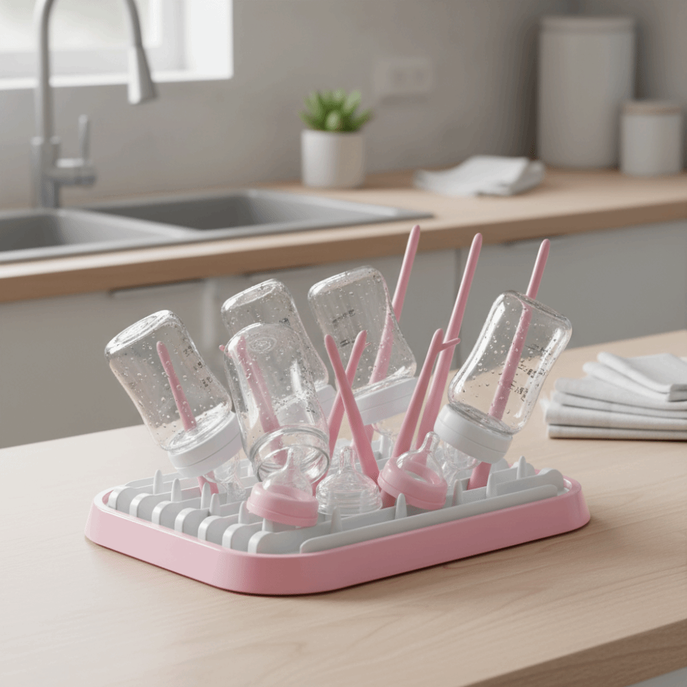 折りたたみ式哺乳瓶乾燥ラック丈夫なプラスチック製排水収納ラッ - Baby Nursery Essentials のレビューと価格