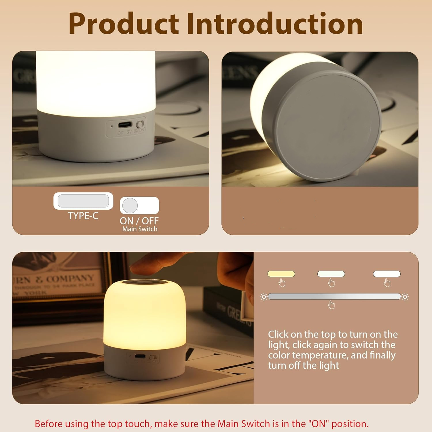 1pcポータブルベビーナイトライト、保育園用3色エッグライト - Baby Nursery Table Lamp のレビューと価格
