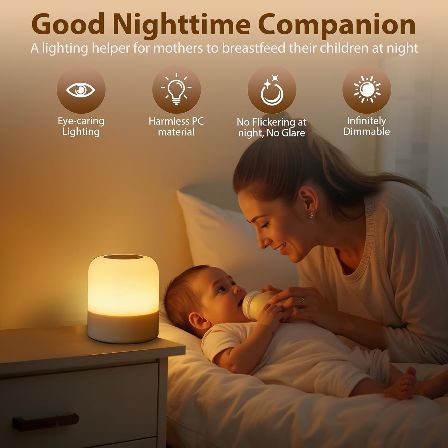 1pcポータブルベビーナイトライト、保育園用3色エッグライト - Baby Nursery Table Lamp のレビューと価格