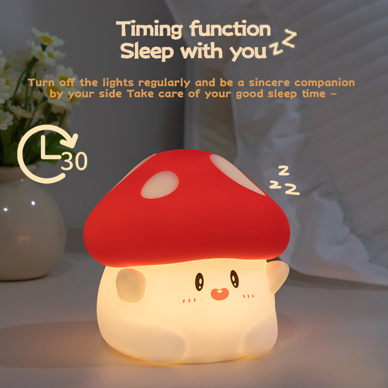 キノコナイトライト LED 充電式 USB テーブルランプデ - Baby Nursery Table Lamp のレビューと価格