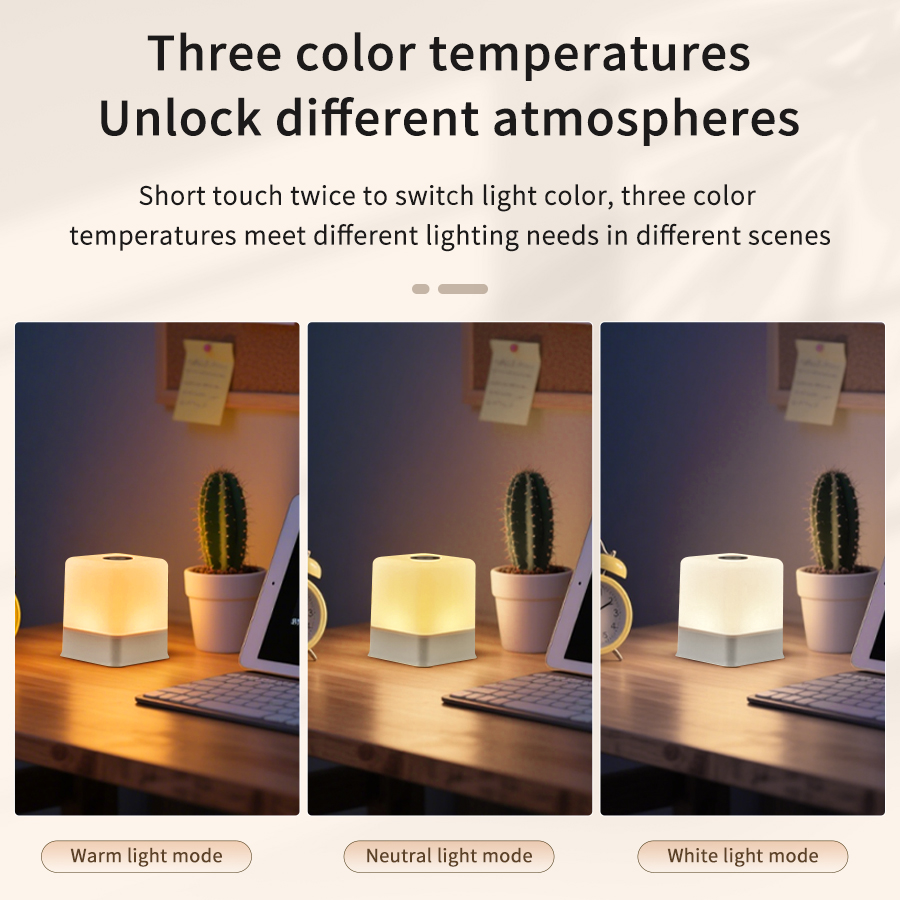 LED タッチナイトライト充電式ベッドサイドランプ 3 色調 - Baby Nursery Table Lamp のレビューと価格