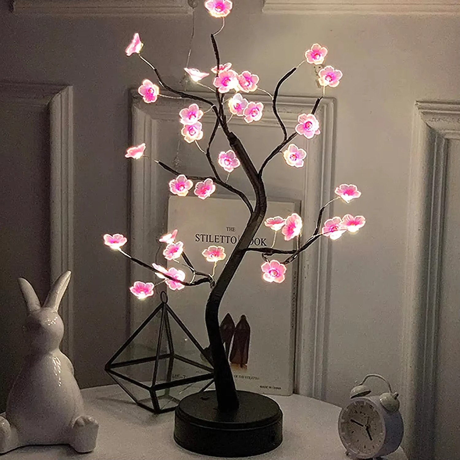 フェアリーライトツリーランプ 36個LEDボールライト 温か - Baby Nursery Table Lamp のレビューと価格