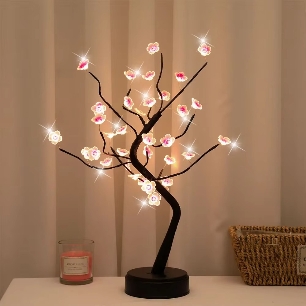 フェアリーライトツリーランプ 36個LEDボールライト 温か - Baby Nursery Table Lamp のレビューと価格