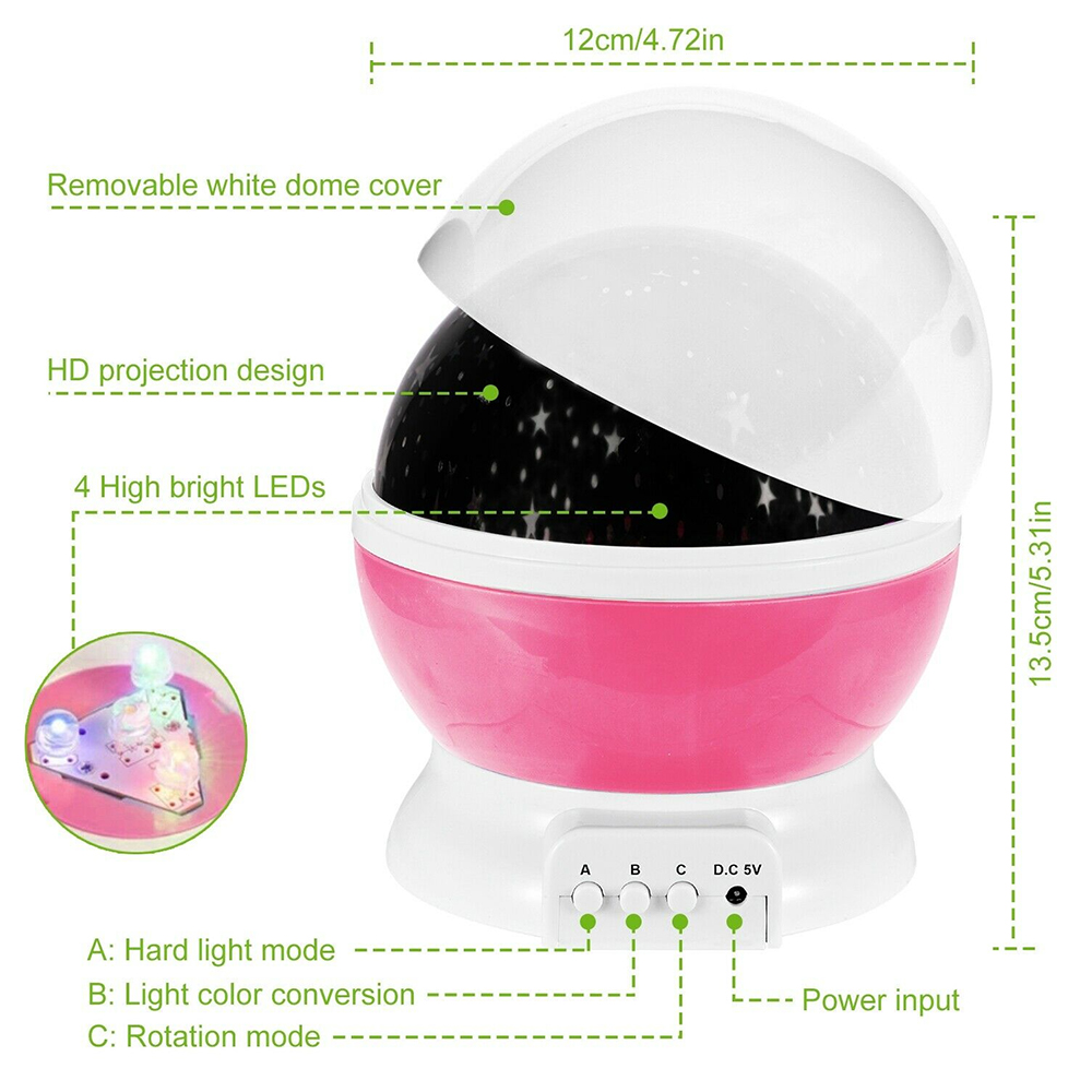 ナイトランププロジェクター星空ナイトライトプロジェクターベビ - Baby Nursery Table Lamp のレビューと価格