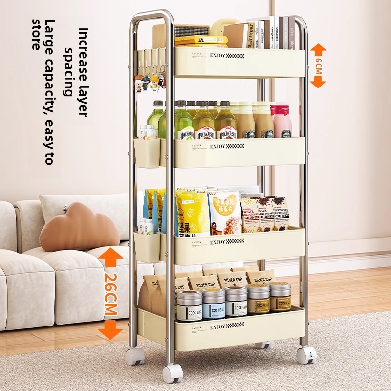 多機能ローリングカート収納オーガナイザー、リビングルーム、ベ - Baby Bookshelf Small のレビューと価格