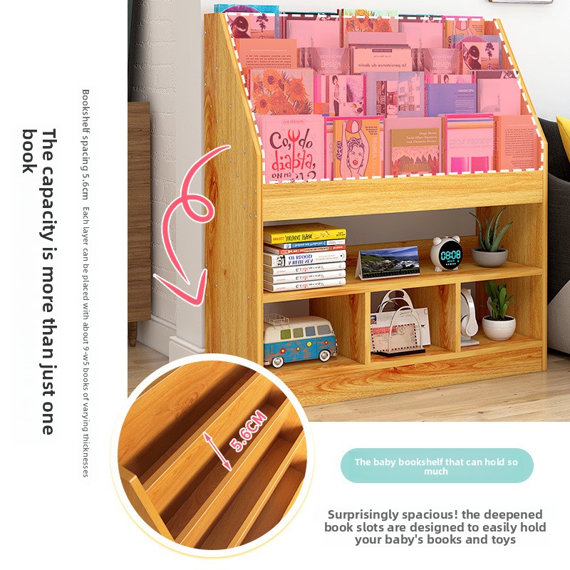 木製の本棚、絵本ラック、小型の床から天井まで届く本棚、経済的 - Baby Bookshelf Small のレビューと価格