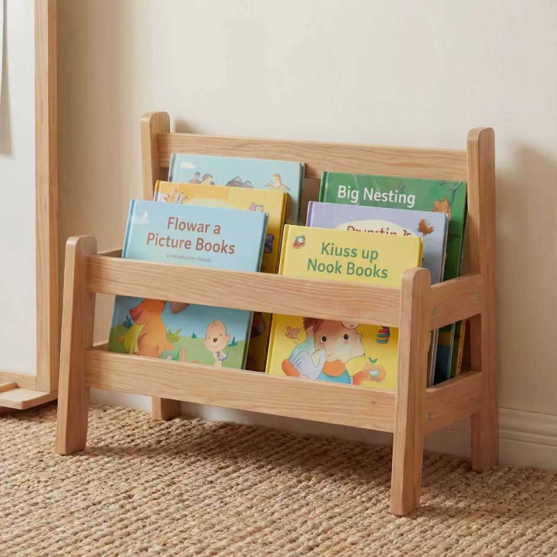 子供用本棚床から天井までのブナ製本収納ラック赤ちゃん絵本窓床 - Baby Bookshelf Small のレビューと価格
