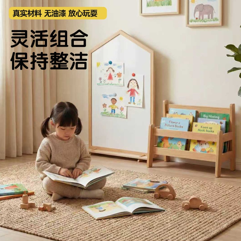 子供用本棚床から天井までのブナ製本収納ラック赤ちゃん絵本窓床 - Baby Bookshelf Small のレビューと価格