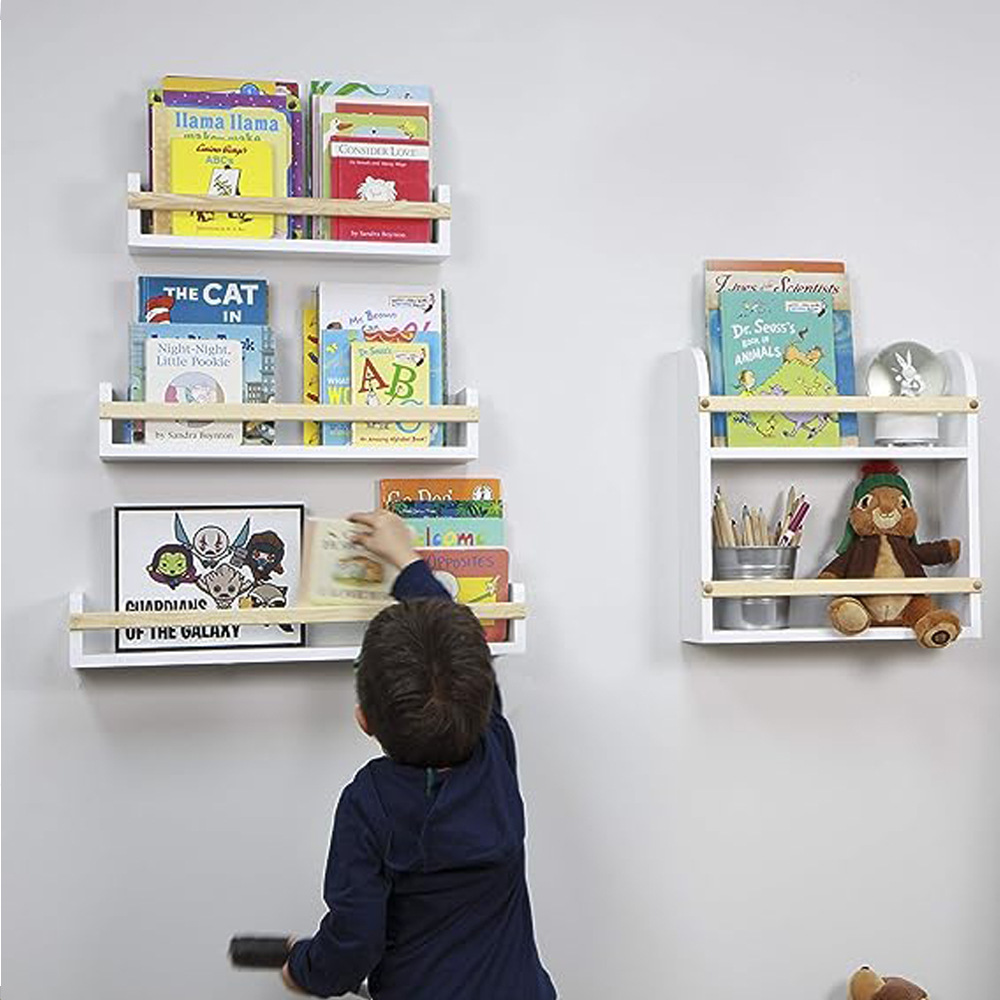 ウォールシェルフ 壁掛け子供用本棚 壁掛け絵本棚 ベビーシン - Baby Bookshelf Small のレビューと価格